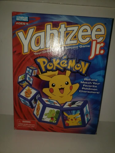Pokemon Yahtzee Jr Board Game Parker Brothers Complete Vintage 2005
