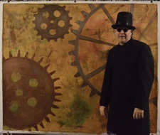 Steam punk original industrial￼ Canvas painting￼ 72”X 60”AbstractModernXL,5ftX6