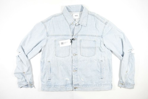 WESC BLEACHED BLUE LARGE RIPPED SLEEVE 