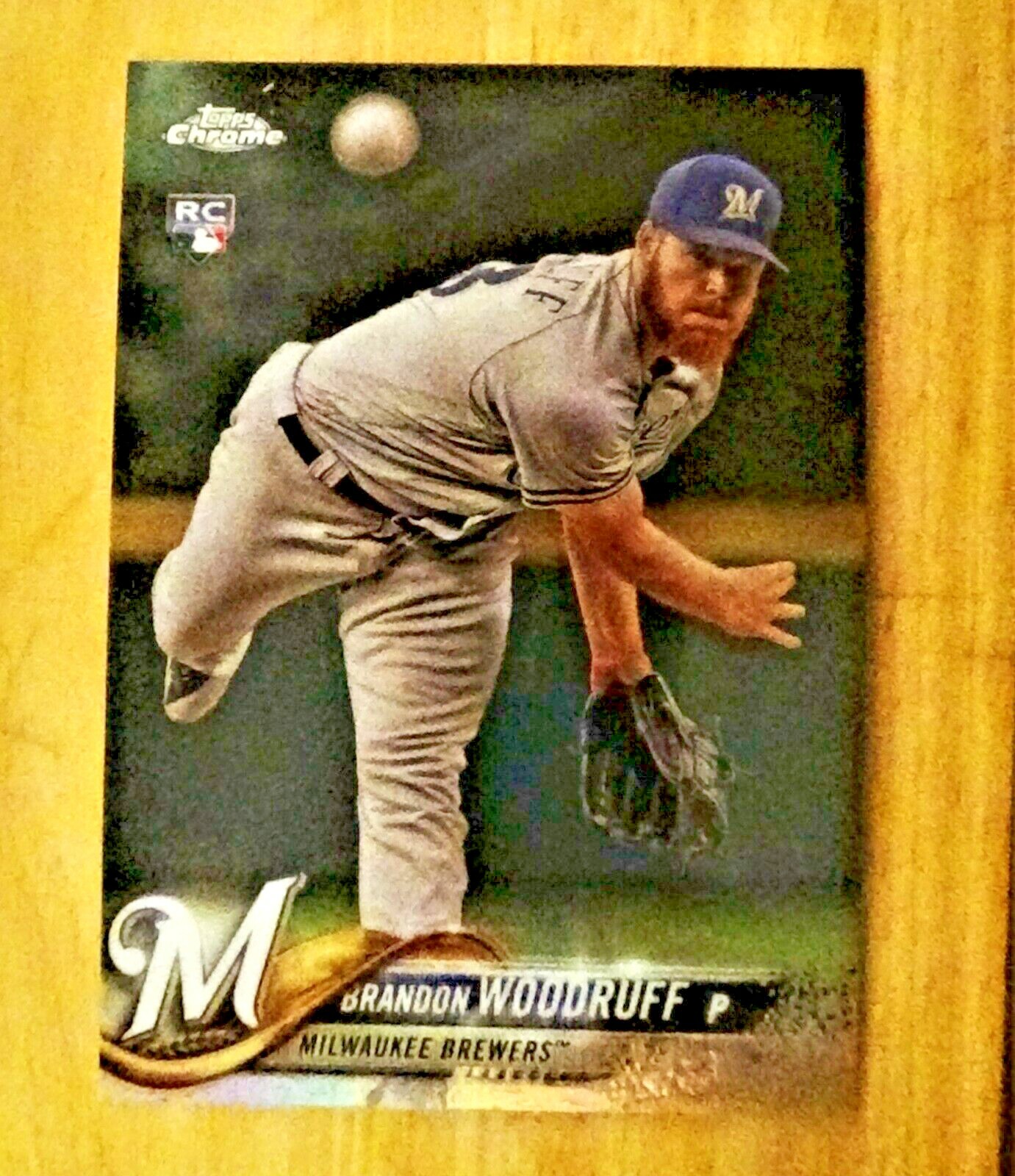 2018 TOPPS CHROME REFRACTOR BRANDON WOODRUFF RC #179 BREWERS ROOKIE 🔥📈