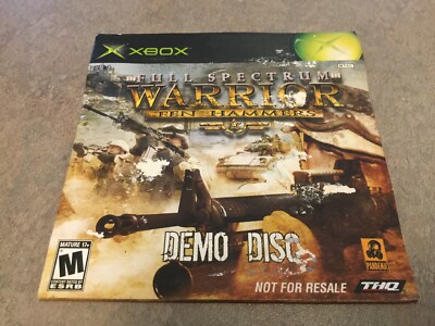 Full Spectrum Warrior: Ten Hammers (Xbox, 2006) ''RARE'' Demo Disc NOT FOR RESALE.