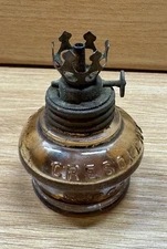 Vintage mini glass lamp burner VAPO USE CRESOLENE KEROSENE