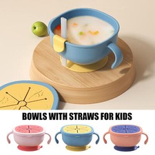 Baby Suction Bowls Toddler Bowl With Lid And Handle Food Grade Bowl