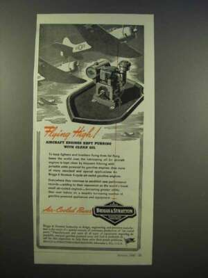 #ad 1945 Briggs amp; Straton Engine Ad Flying High $19.99