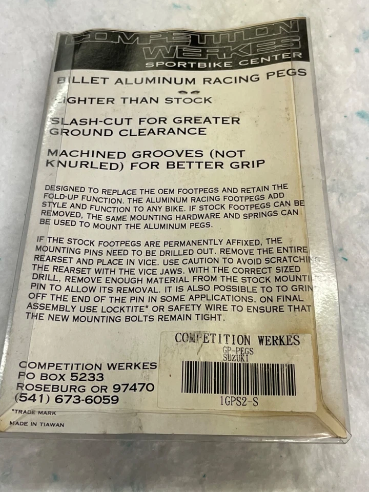 GP PEGS 1GPS2-S SUZUKI RIDER/PASSGER GSX600/750, GSXR1000, Bandit 600 - Imagem 3 de 3