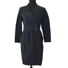Chanel Double Breasted Long Sleeve Dress Black #40 Y03705d