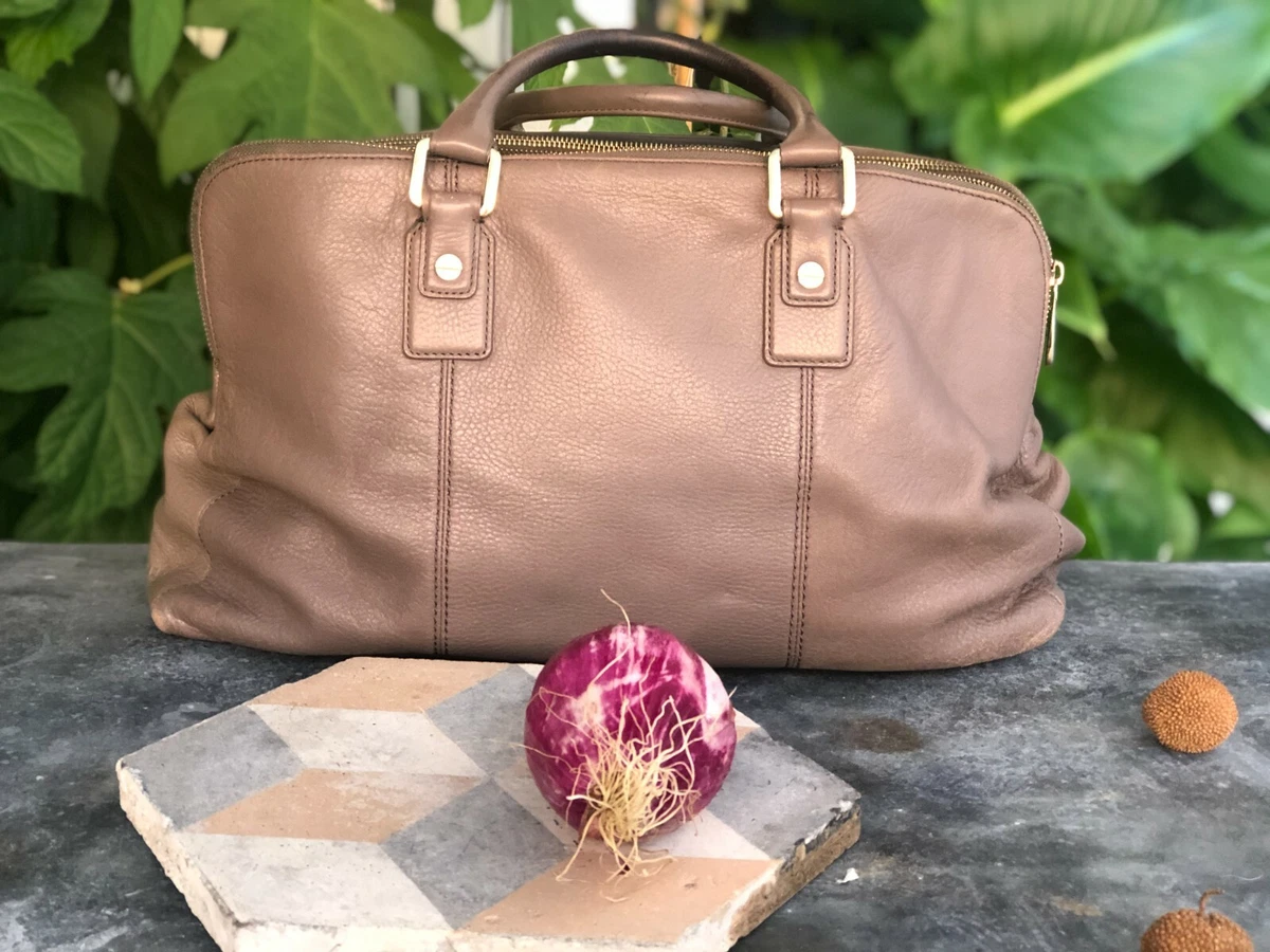 Borsa Borbonese Bauletto in pelle taupe