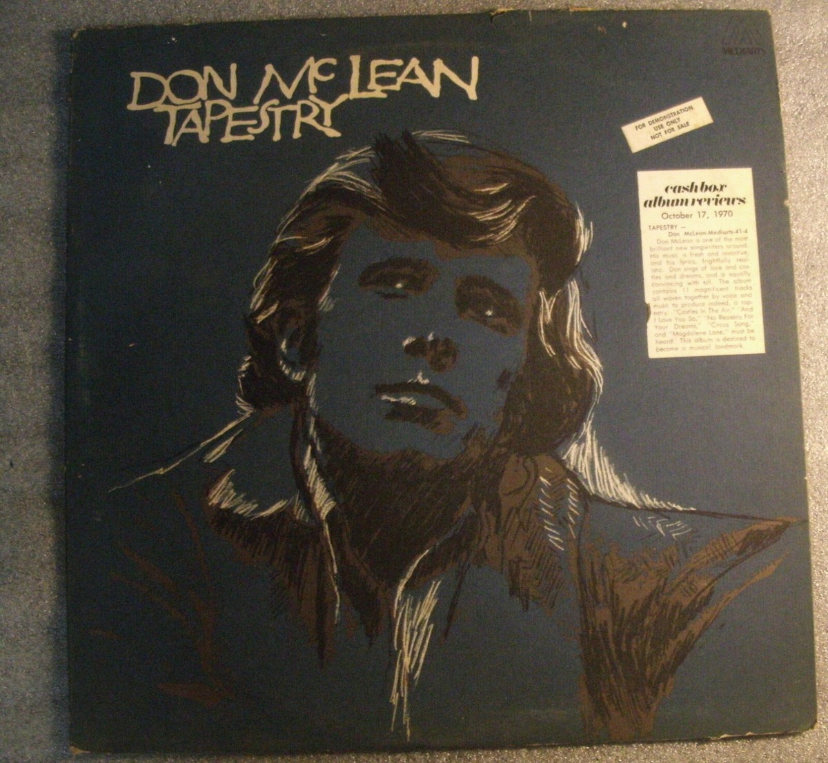Don Mclean Tapestry Tapestry Album 1970 Vinyl LP-Don Insert