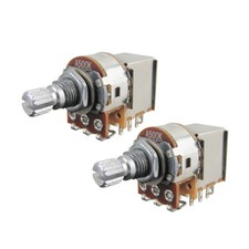 2PCS Guitar Bass A/B 250/500K Push Pull Potentiometer Pot Short Split Shaft
