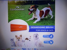 2-PACK, Equigroomer Deshedding UnderCoat Brush Dogs/Cat Tool Wood Finish