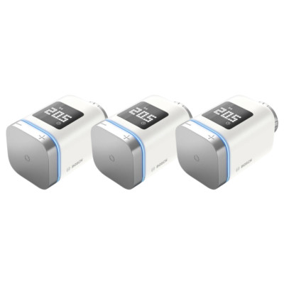 Bosch Smart Home 3er-Set Heizkörperthermostat II mit Display Smarte Thermostate