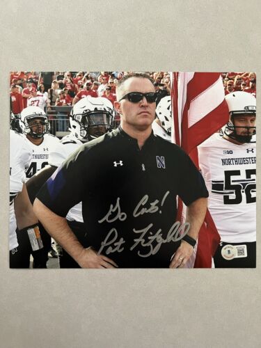 Pat Fitzgerald autographed signed 8x10 photo Beckett BAS COA Northwestern NCAA - Picture 1 of 1