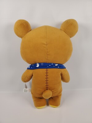 San-X Rilakkuma Plush 19” Rilakkuma Blue Scarf Stuffed Toy Doll | eBay