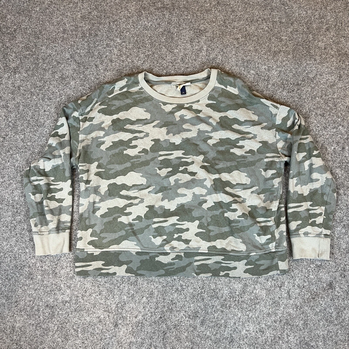Universal Thread Camo Sweatshirt Womenu0026#039;s 2XL XXL Green Crew Neck Target  | eBay