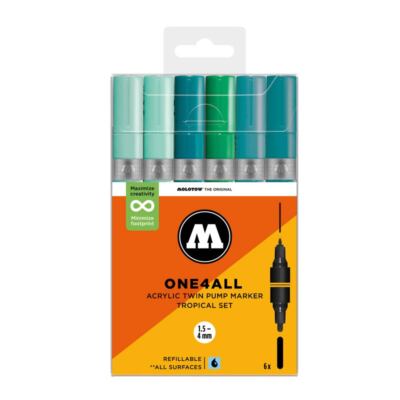 Molotow ONE4ALL Marker -  Acrylic Twin Tropical Set Deko DIY Streetart Sketch