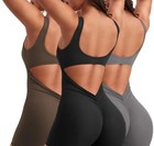 Scrunch Butt  Backless One-Piece shorts Jumpsuit