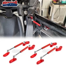 4x Anodized Red Front & Rear Door Opener Kit For Can-Am Maverick X3 X3 Max 17-25