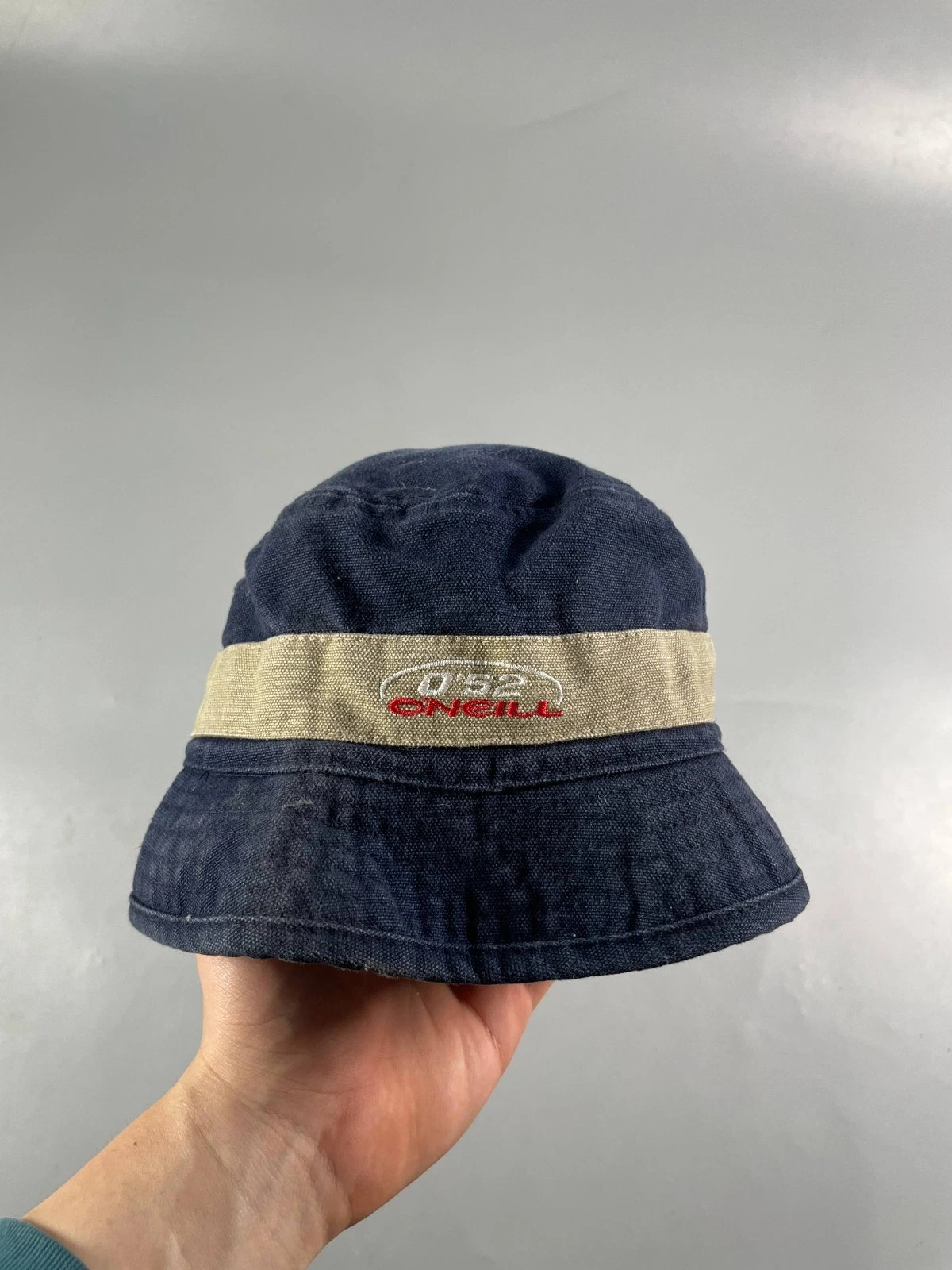 Rare Vintage ONEILL O'52 Santa Cruz USA Cordura Bucket Hat Cap Sz 60 CM Surf Y2K