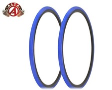 2 ALTA BICYCLE WIRE BEAD 700 x 28c LIGHTWEIGHT BLUE TIRES SPEEDY SLICK TREAD.