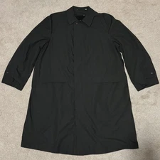 VTG Inca Timme Tuft Mens Trench Coat Jacket Alpaca Pile Green Glen Plaid Sz 44 L