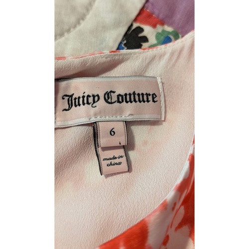 Juicy Couture Pink White Ribbon Waist Sleeveless Lined Dressy Dress Girls Size 6 - Picture 3 of 14