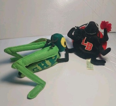 Bugs Insects Bean Toy Plush Grasshopper and Ladybug.  Insects CoolBugs Collector