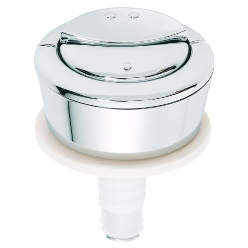 Wirquin 19008001 Jollyflush Dual Flush Chrome Toilet Push Button - 