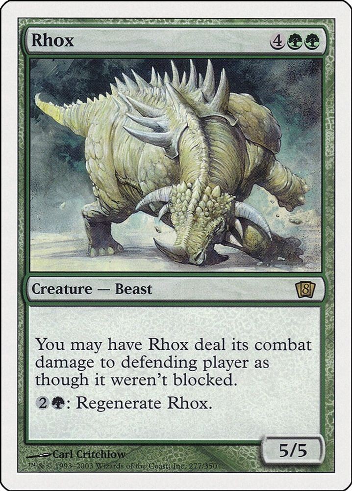 2003 Magic: The Gathering: 8th Edition - Rhox (#277, Rare, Lightly Played)