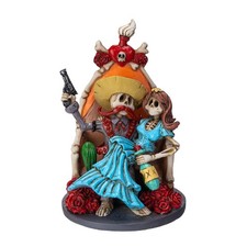 Pacific Giftware Day of the Dead Skeleton Couple Figurine Resin Decor 6" H