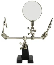 EX ELECTRONIX EXPRESS Adjustable Helping Hand with Magnifying Glass - Holds P...
