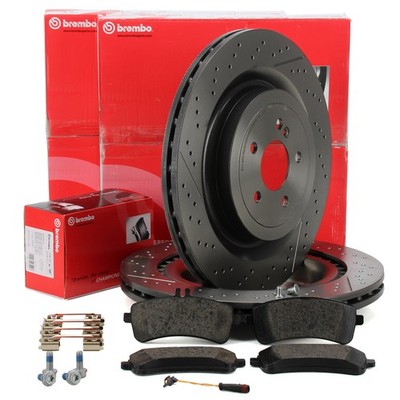 BREMBO Bremsscheiben Ø 360mm + Beläge Sensor für MERCEDES W205 63 AMG GT hinten