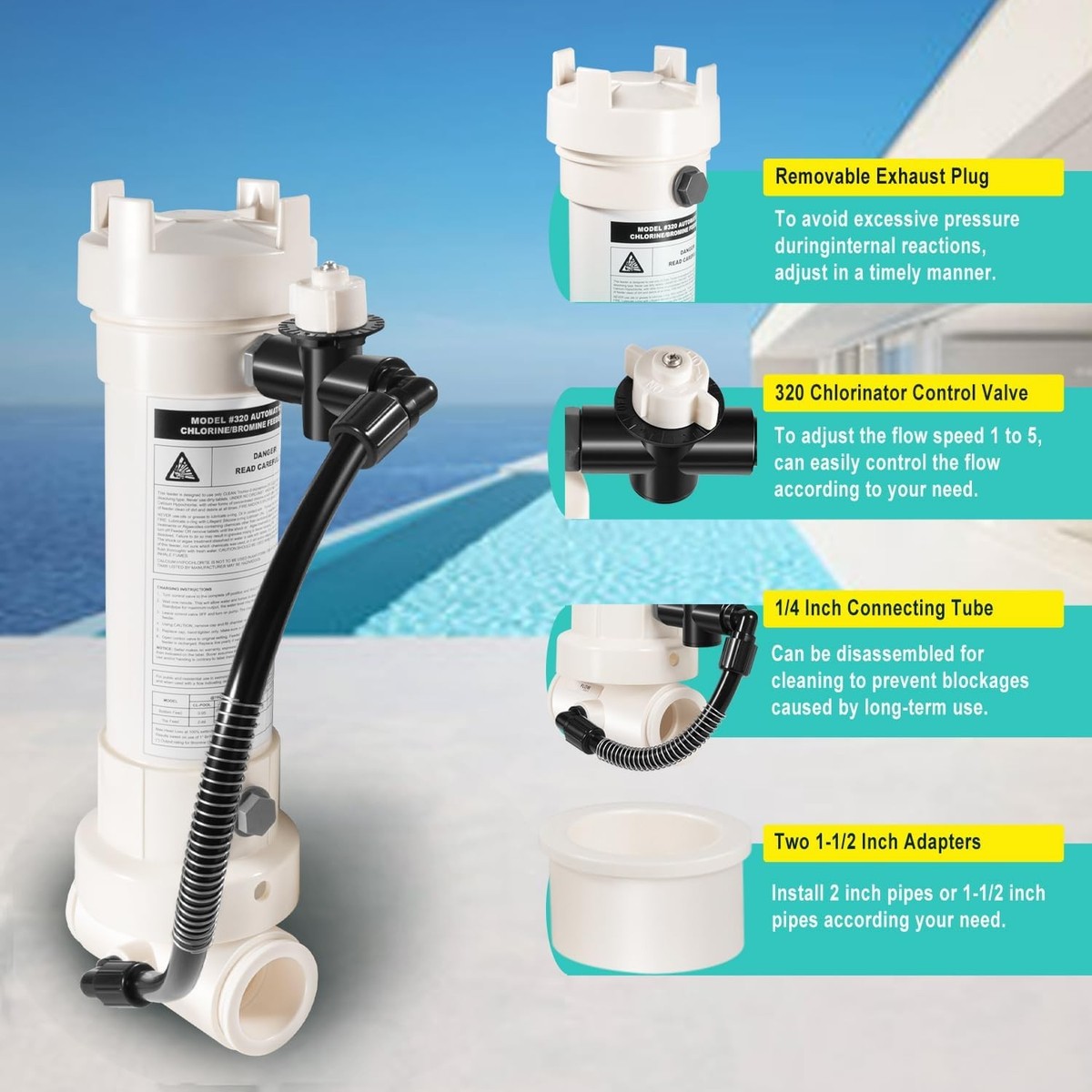 R171096 Inline Automatic Feeder Chlorine/Bromine for Rainbow