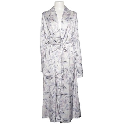 Harmony, Morgenmantel, Größe: 52, Weiß/Lila, Elasthan/Polyester, Blumen #6B3