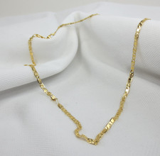 18K Yellow Gold Filled 16" Anchor Mariner Chain Dainty Necklace 3mm Width