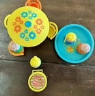 Vintage 1972 Little People Play Family House Patio Set #726 All-wood Figures