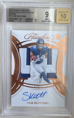 Cam Skattebo #17 2025 Panini Flawless Rookie Patch Autograph card