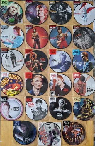 21 Sealed & Mint DAVID BOWIE 40th Anniversary Picture Disc Singles + 2 others