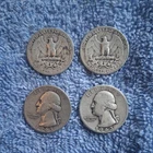 LOT OF 4 - 1943 WASHINGTON QUARTERS 90% SILVER AS SHOWN