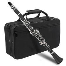 Professional School 17 Keys Clarinet Black Nickel Plated Bb Soprano With Case