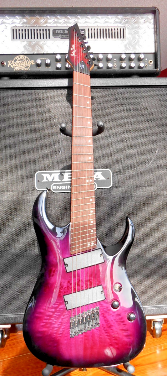 2017 Harley Benton TPB-DLX 7-String Electric Guitar – Deluxe Trans