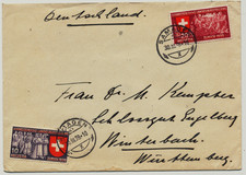 Schweiz 1939 Mischfrankatur - Landesausstellung Michel Nr. 335+336