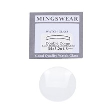 34 3.2 1.5mm Double Domed Mineral Watch Crystal 30mm Diameter Concave Glass ss