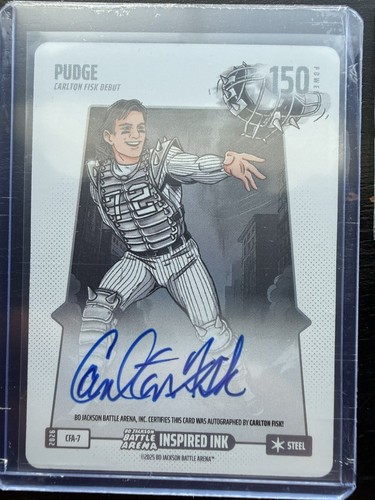 2026 Bo Jackson Battle Arena `PUDGE` CARLTON FISK #CFA-7 150 Ink Steel Auto
