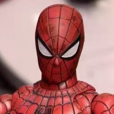 1/12 Painted Peter Parker Mask Head Carving Model Toys Fit Mafex Figure