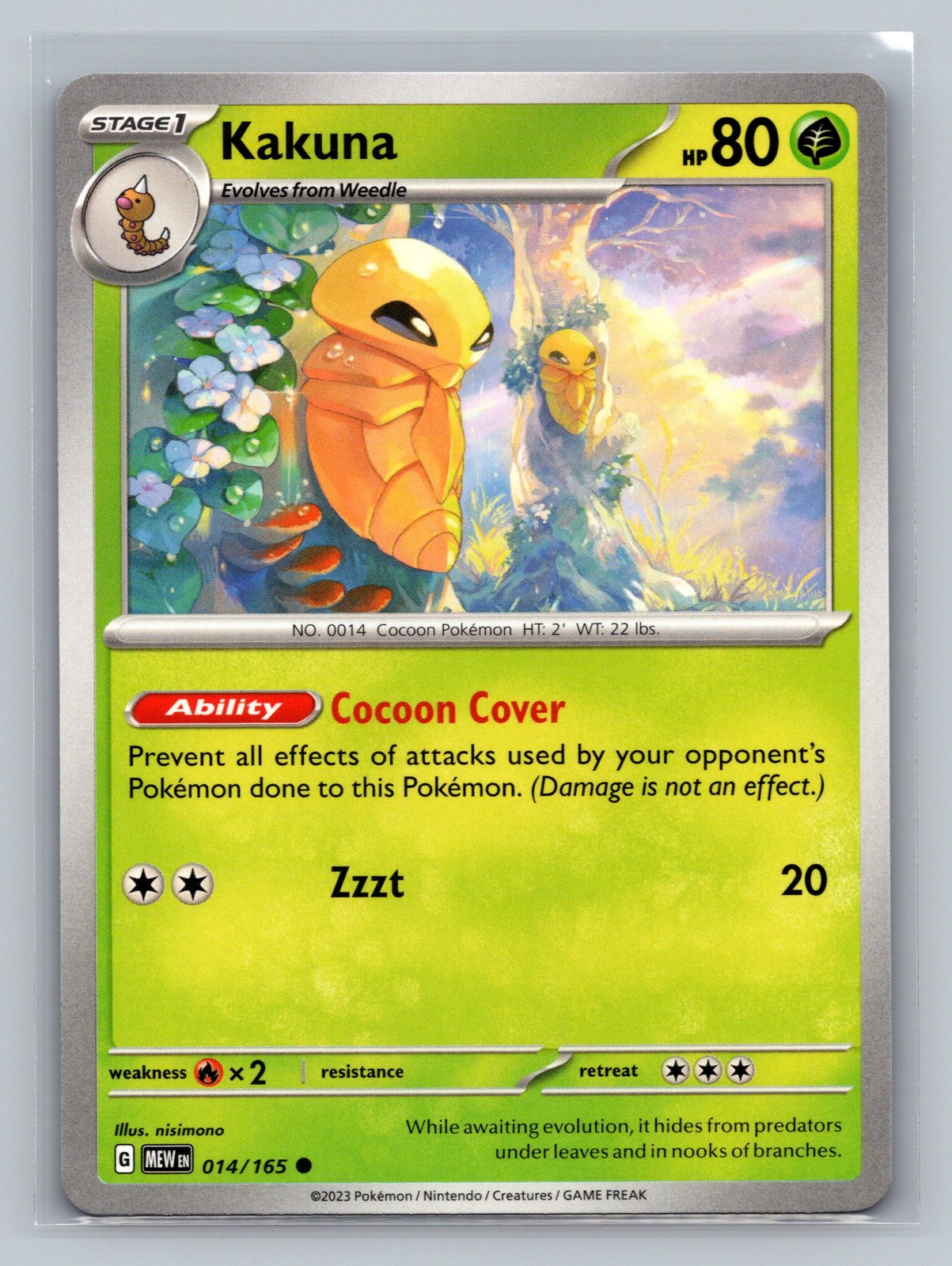 Pokémon TCG #014/165 Kakuna SV: Scarlet & Violet 151 Normal Near Mint
