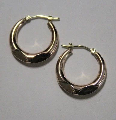 333 Rotgold-Creolen - 26 mm Ø - unten 4 mm breit - 1,9g -  (G22) - Bild 1 von 3