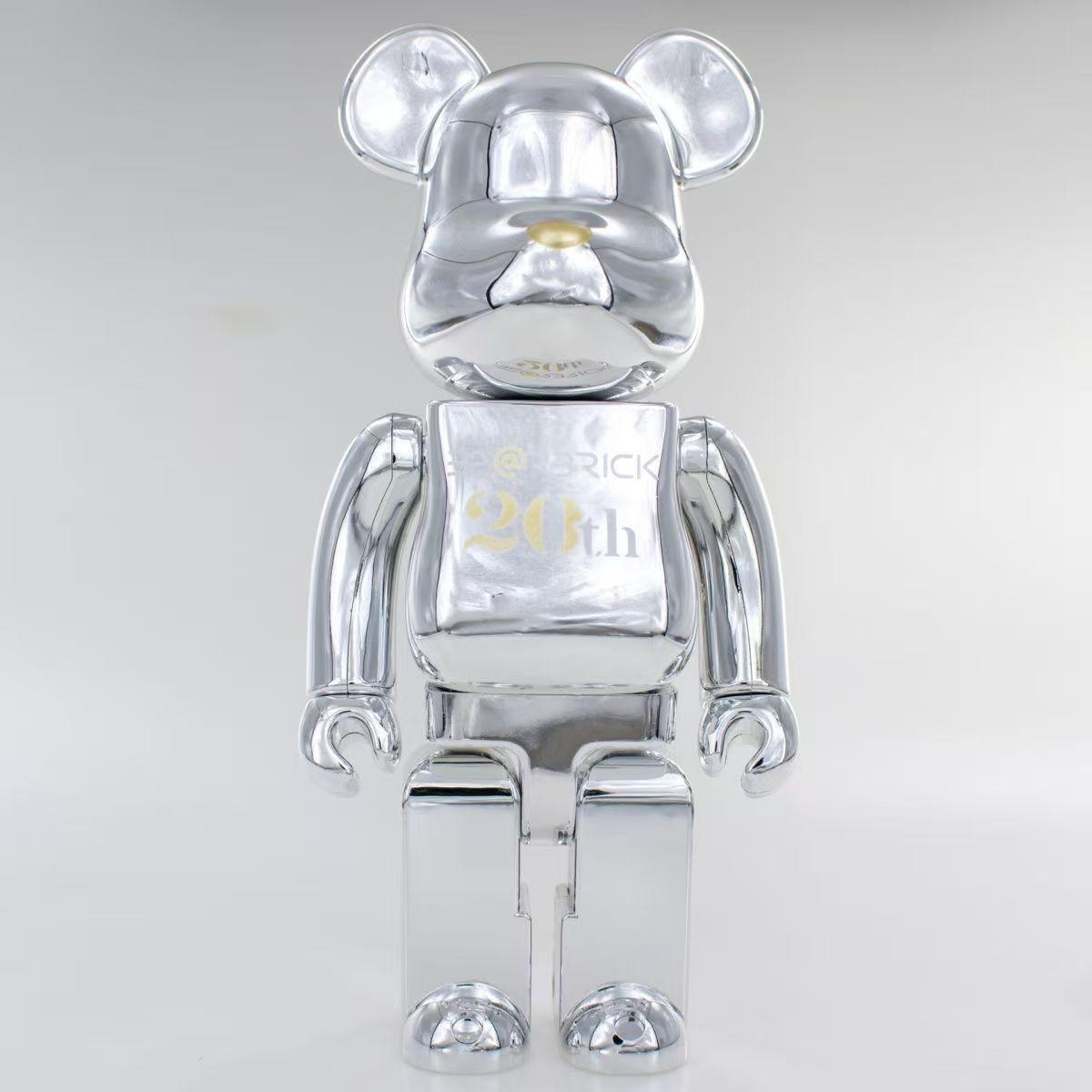 Bearbrick 400% Bear Gold and Silver 20th Anniversary 11-inch 
