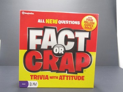 Fact Or Crap Trivia With Attitude Game Adult Age1 2 +   3 to 8 Players  Used