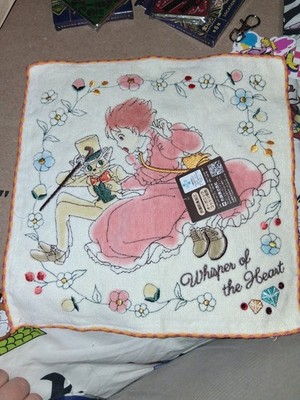 Whisper of the Heart Cotton Mini Hand Towel 25x 25cm Studio Ghibli New Japan