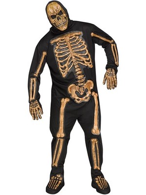 Realistic Skeleton Bones Men's Costume Standard 33-42